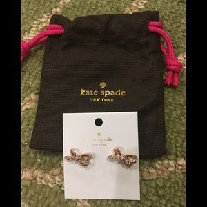kate spade Jewelry - Kate Spade Rose Gold Bow Earrings with Bag kate spade Jewelry - Kate Spade Rose Gold Bow Earrings with Bag
